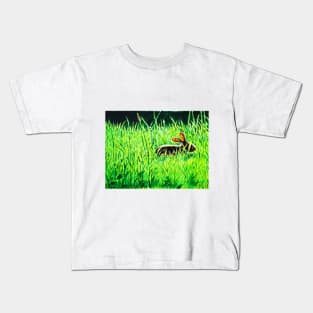 Rabbit in the Grass Kids T-Shirt